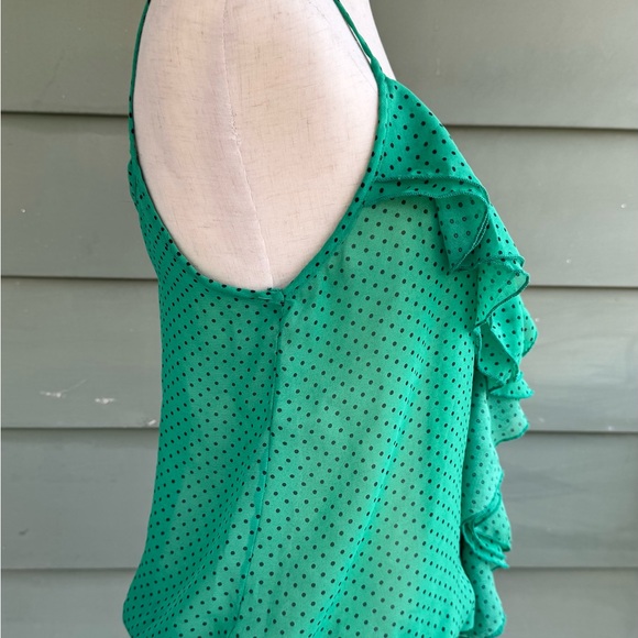 Green Polka Dot Ruffle Top - Picture 7 of 7
